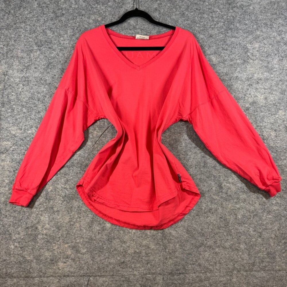 Spirit Jersey Maui Beach Club Hawaii Coral Long Sleeve Top Size M Relaxed Fit - Picture 2 of 13